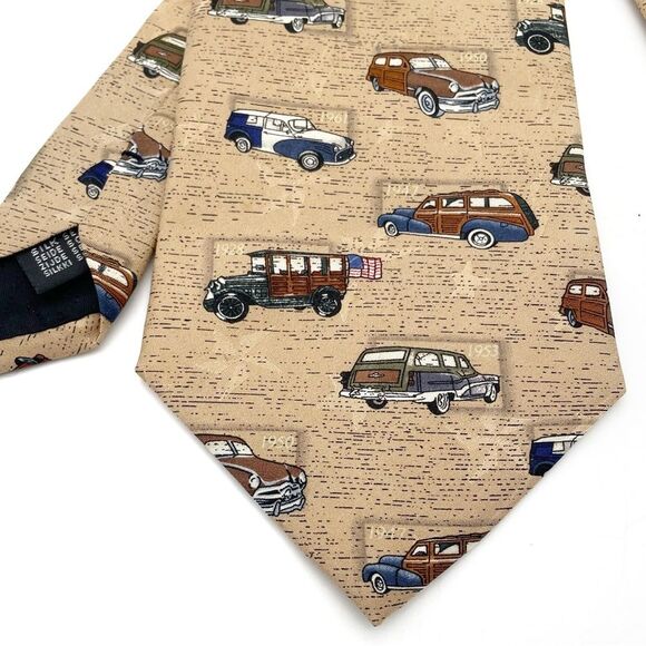Vintage Tango Silk Americana Series Necktie American Woodies 1928-1961 Men’s Tie - Picture 6 of 13